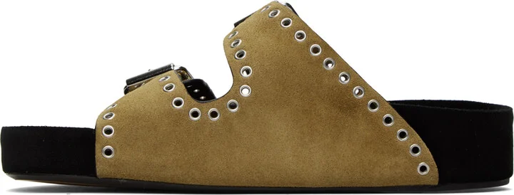 Isabel Marant Taupe Lennyo Buckle Sandals - Image 3