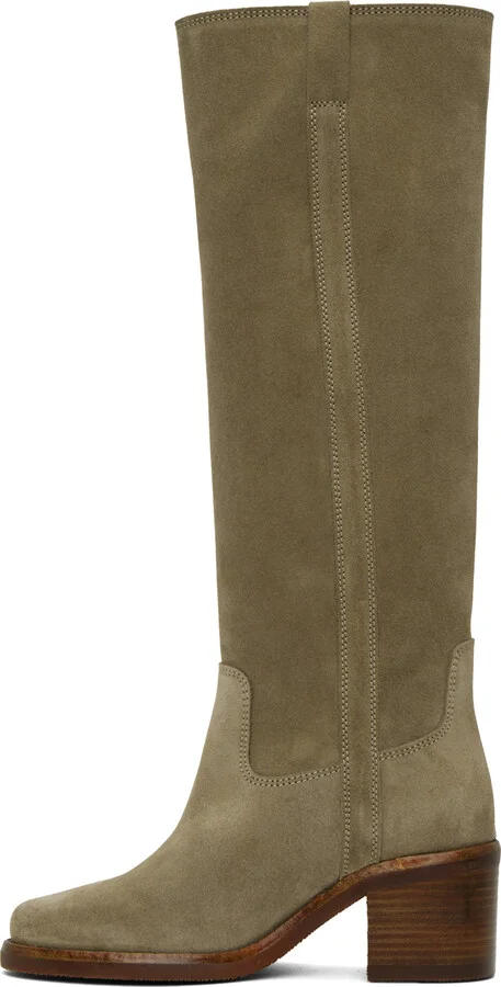 Isabel Marant Taupe Seenia Tall Boots - Image 3