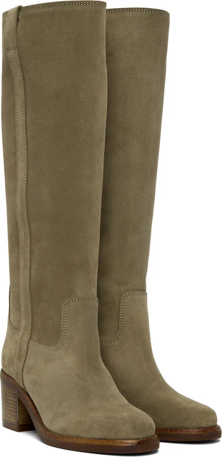 Isabel Marant Taupe Seenia Tall Boots - Image 4