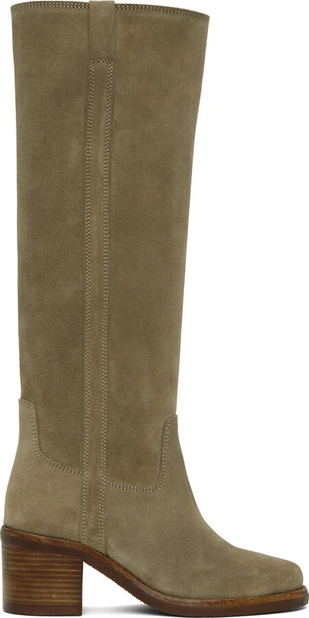 Isabel Marant Taupe Seenia Tall Boots