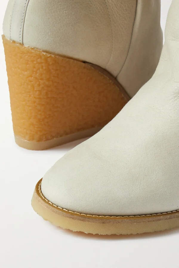 Isabel Marant - Totam Shearling-lined Suede Wedge Ankle Boots - Neutrals - Image 4