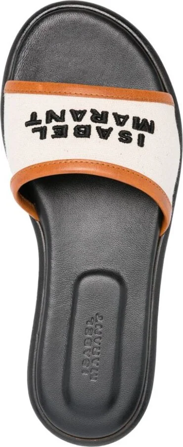 Isabel Marant Vikee Logo Flat Sandals - Image 3