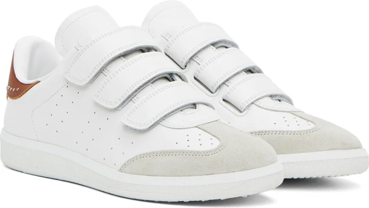 Isabel Marant White & Brown Beth Sneakers - Image 4