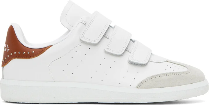Isabel Marant White & Brown Beth Sneakers