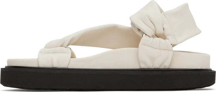 Isabel Marant White Naori Leather Sandals - Image 3