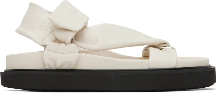 Isabel Marant White Naori Leather Sandals