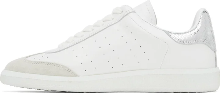 Isabel Marant White & Silver Bryce Sneakers - Image 3
