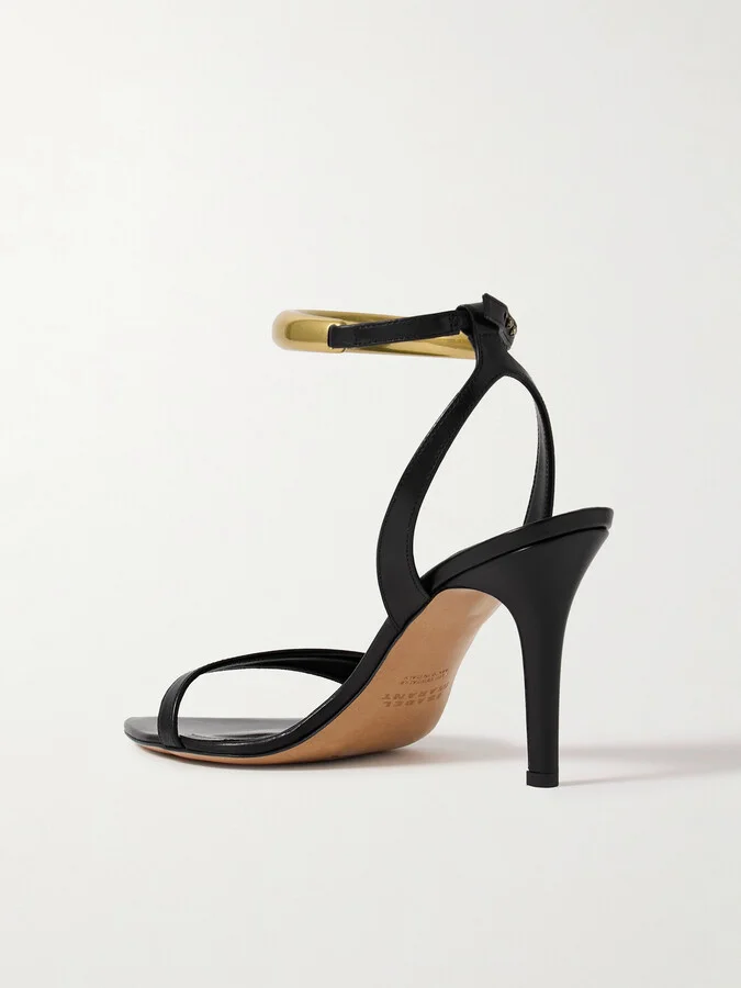Isabel Marant - Yluan Embellished Leather Sandals - Black - Image 3