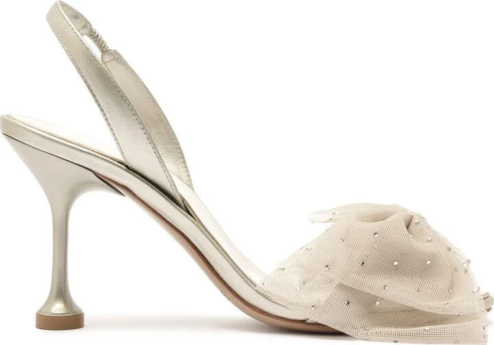 Isabelle Crystal Embellished Bow Slingback Sandal - Image 3