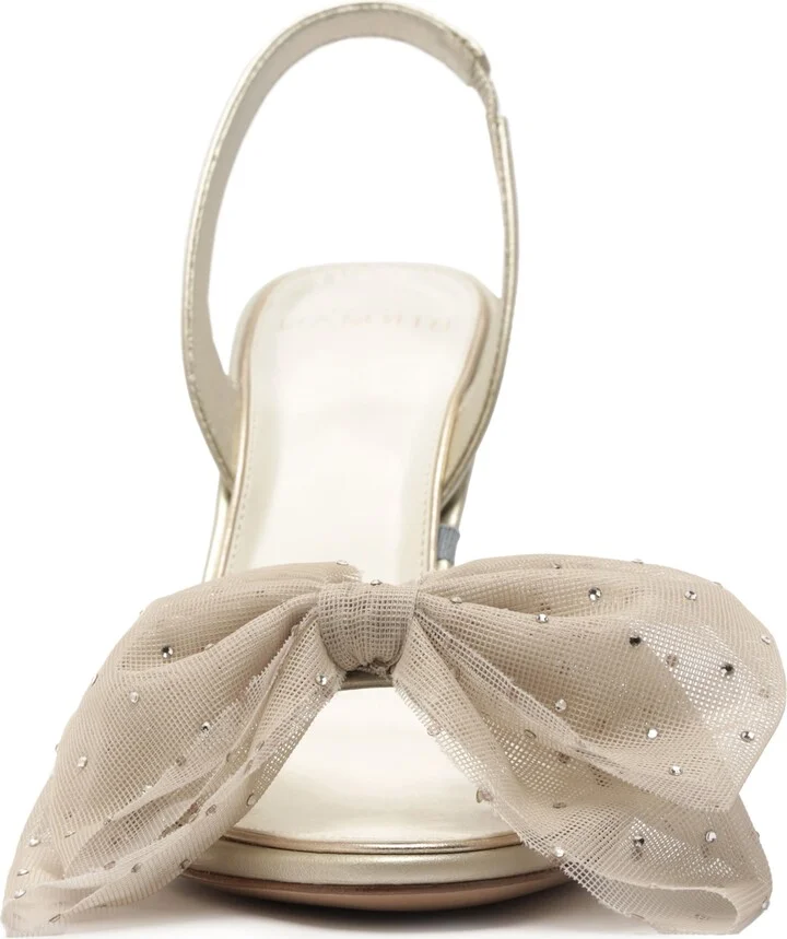 Isabelle Crystal Embellished Bow Slingback Sandal - Image 4