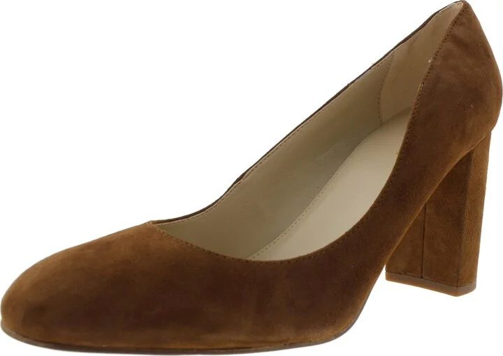 Isabelle Womens Suede Round Toe Dress Heels