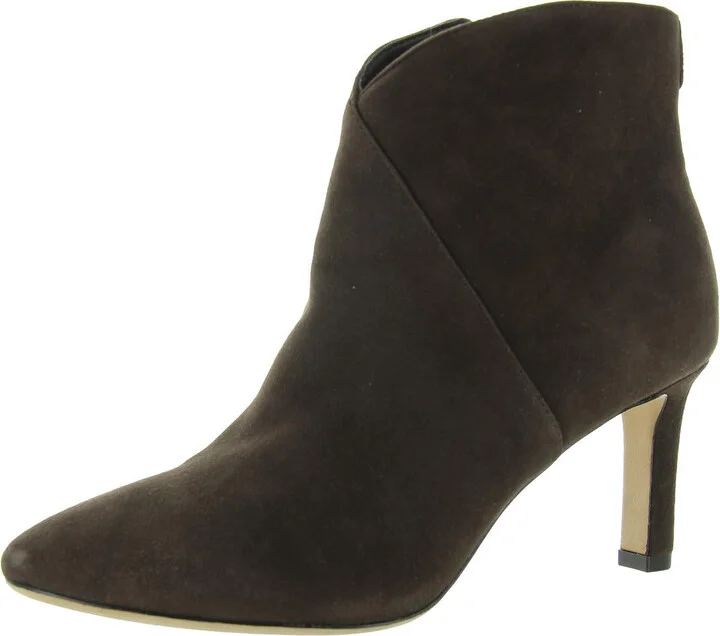 Isabelle Womens Zipper Leather Ankle Boots