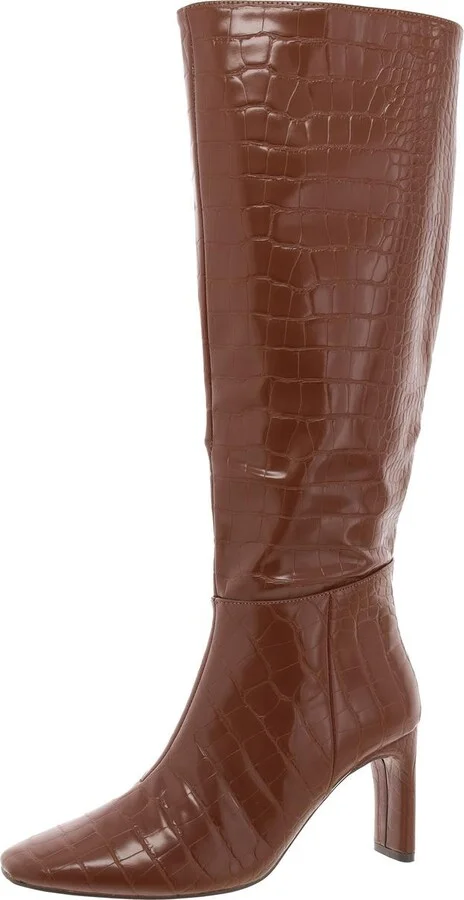 ISABELLE Womens Zipper Manmade Knee-High Boots