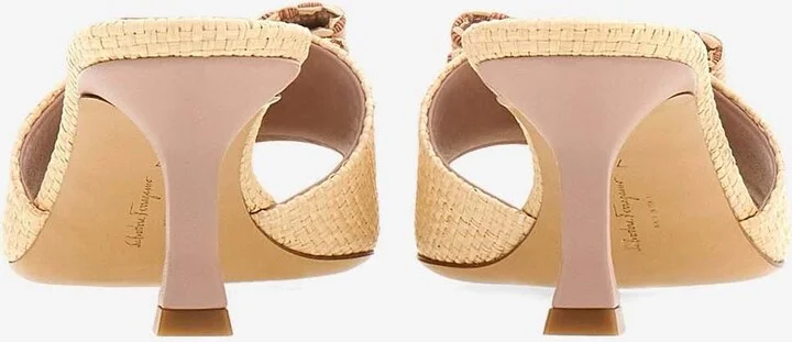 Isaura 55 Vara Bow Raffia Mules - Image 2