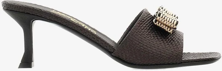 Isaura 55 Vara Bow Raffia Mules