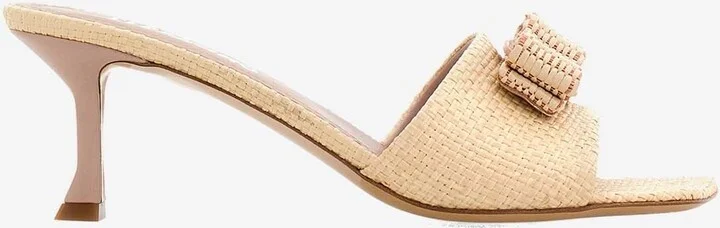 Isaura 55 Vara Bow Raffia Mules