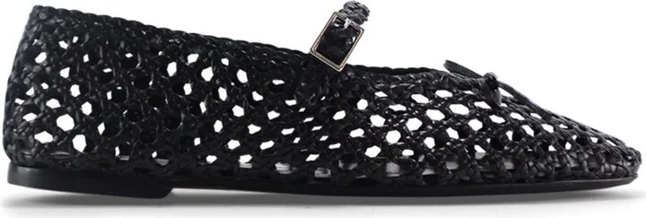 Ischia Ballerina, Black Leather