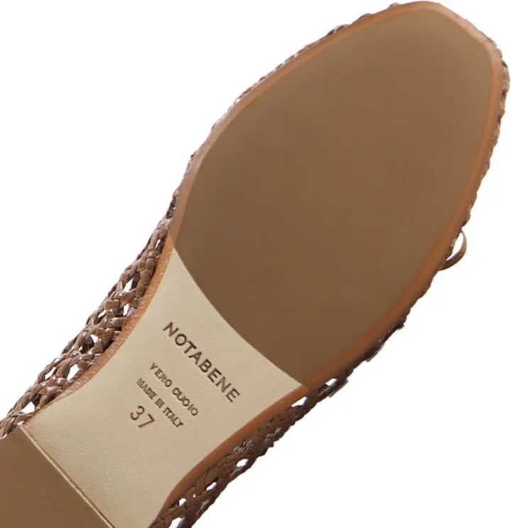 Ischia Ballerina, Brown Leather - Image 6