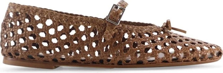 Ischia Ballerina, Brown Leather