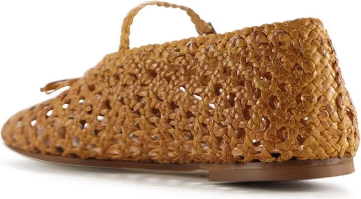 Ischia Ballerina, Yellow Leather - Image 4