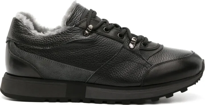 Ischia lace-up leather sneakers