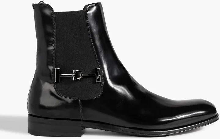 Isidoro glossed-leather Chelsea boots