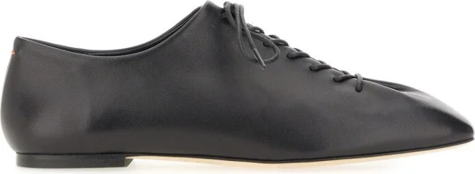 Isla" Black Lace-Up Shoe