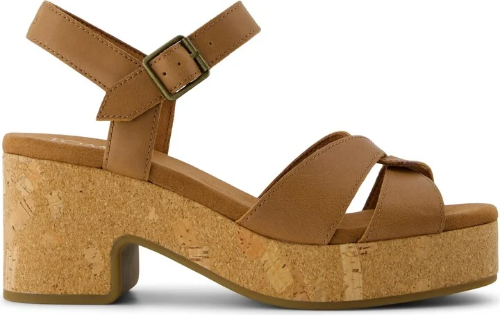 Isla Heeled Sandal Sugar Leather Slip On