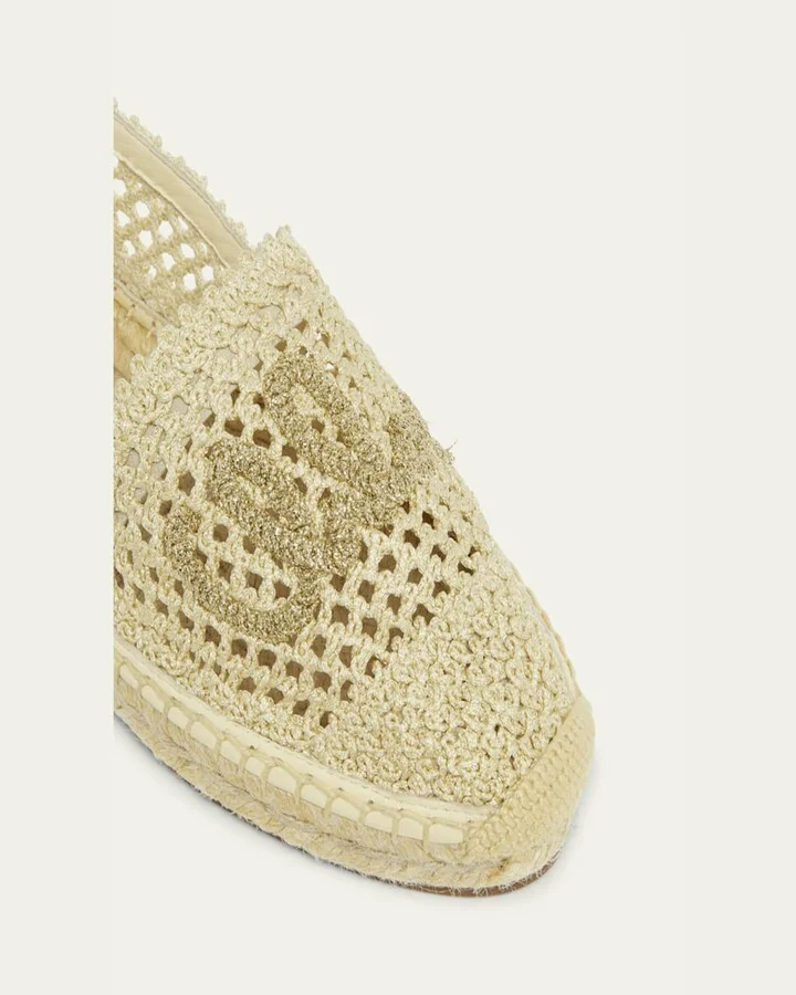 Isla Logo Crochet Knit Espadrilles - Image 2