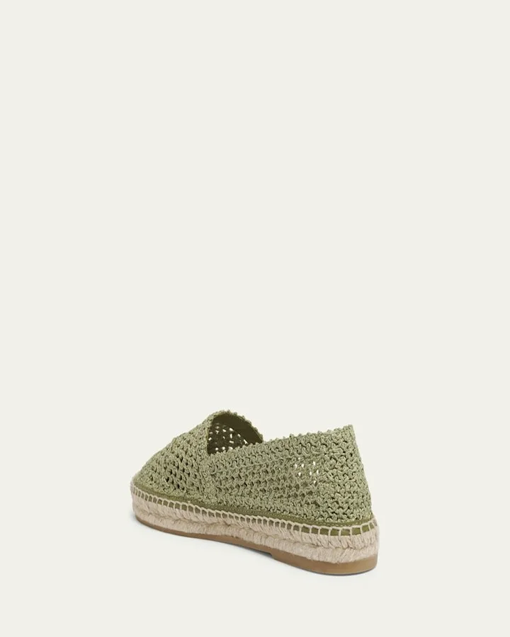 Isla Logo Crochet Knit Espadrilles - Image 4