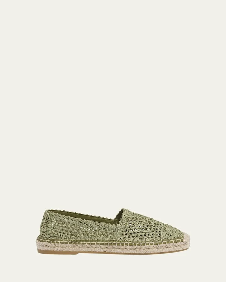 Isla Logo Crochet Knit Espadrilles