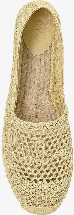 Isla Logo Embroidered Crochet Espadrilles - Image 3