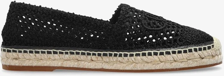 Isla Logo Embroidered Crochet Espadrilles