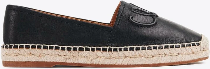 Isla Logo Leather Espadrilles