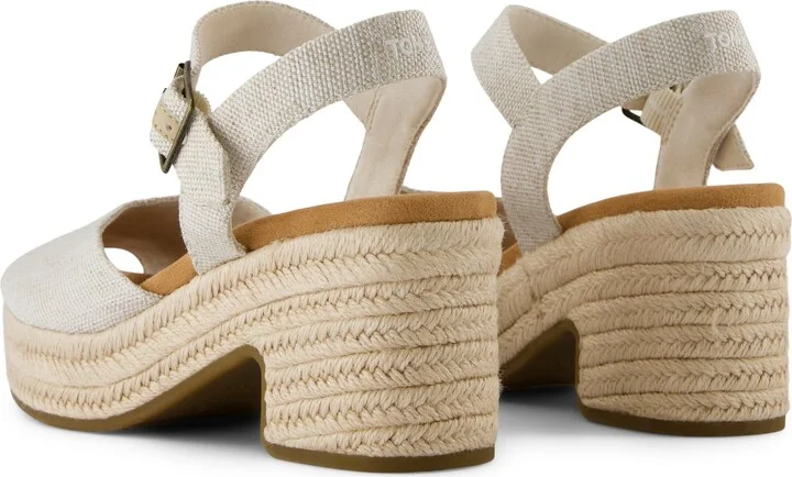 Isla Peep Toe Heeled Sandal Yarn Dye Slip On - Image 5
