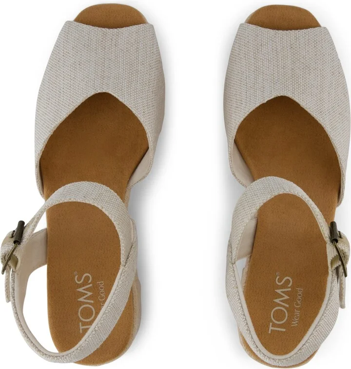Isla Peep Toe Heeled Sandal Yarn Dye Slip On - Image 6