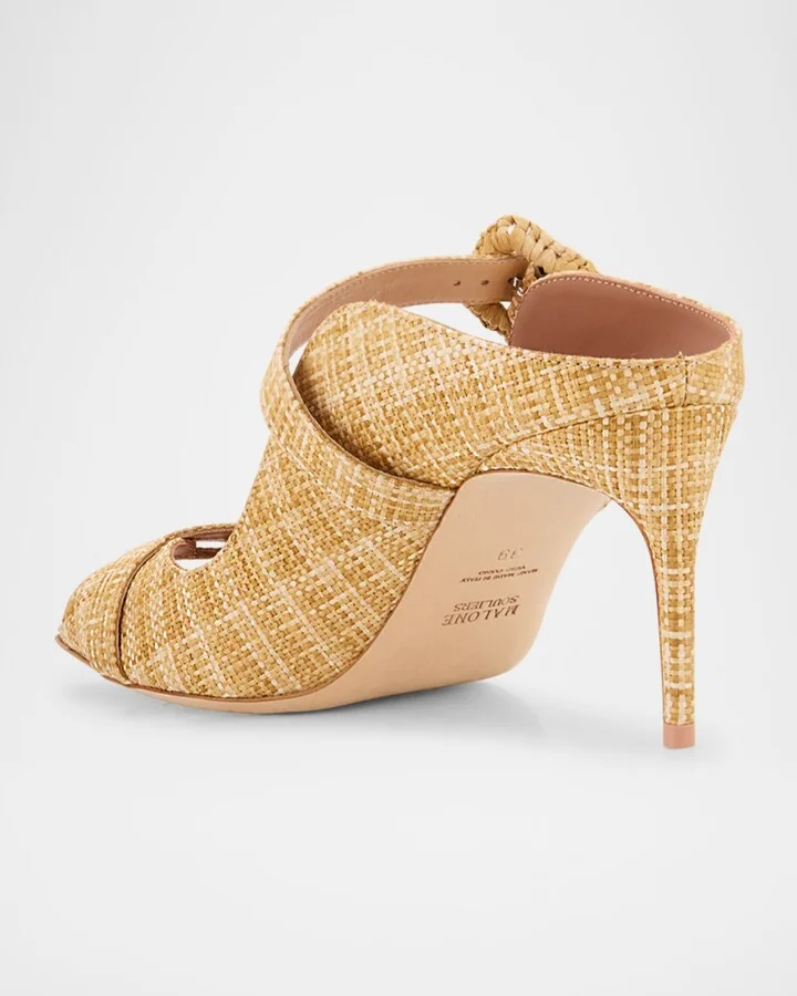 Isobel Raffia Dual-Strap Mule Sandals - Image 5