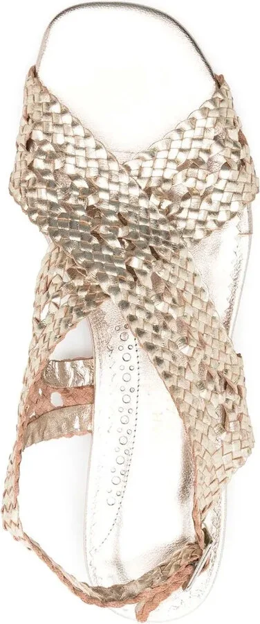 Isolde metallic interwoven sandals - Image 4