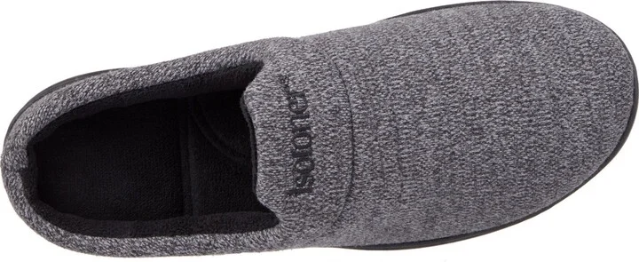 Isotoner Men's Heathered Knit Brady Clog Slippers - Image 6