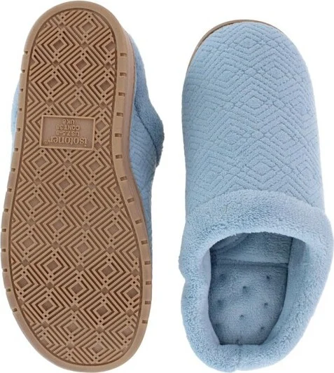 Isotoner Women's Sculpted Microterry Hoodback Clog Slippers, , Taupe - Image 3