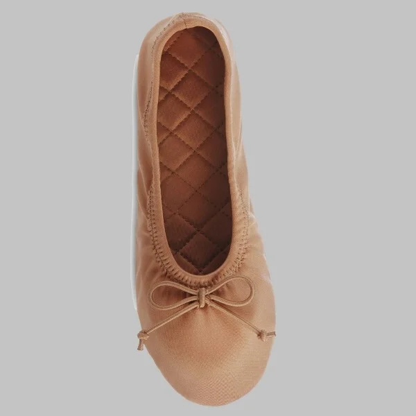 Isotoner Women's Sloan Nude Spandex Ballerina Slippers - - Image 2