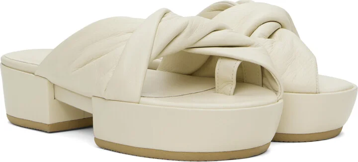 ISSEY MIYAKE Beige Twist Sandals - Image 4
