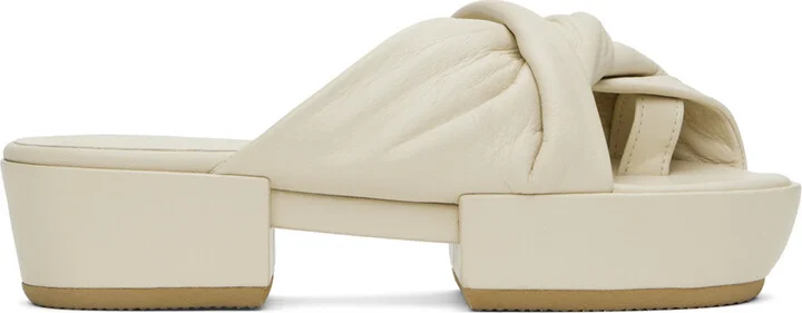 ISSEY MIYAKE Beige Twist Sandals