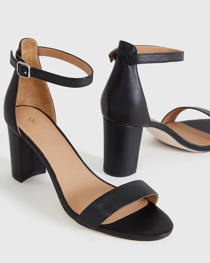 Italian Leather 65mm Block Heel - Image 3