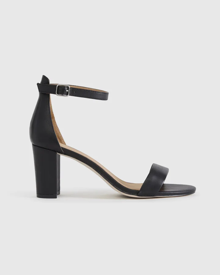 Italian Leather 65mm Block Heel