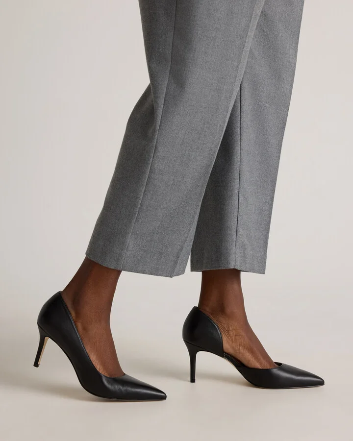 Italian Leather 75mm d'Orsay Pump - Image 2