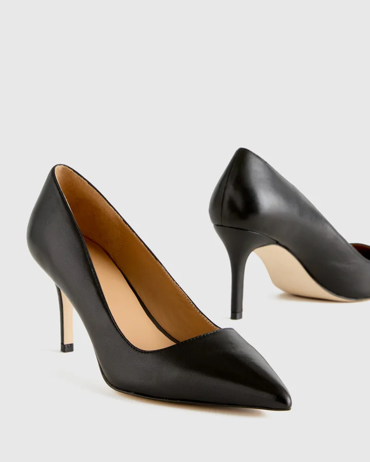 Italian Leather 75mm Pointy Toe Pump - Image 2