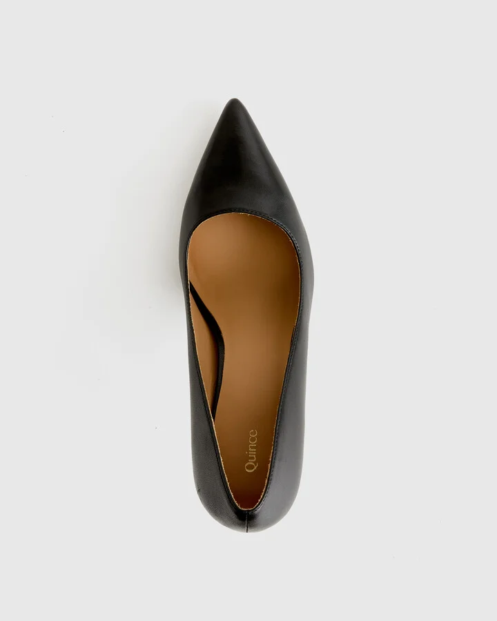 Italian Leather 75mm Pointy Toe Pump - Image 3