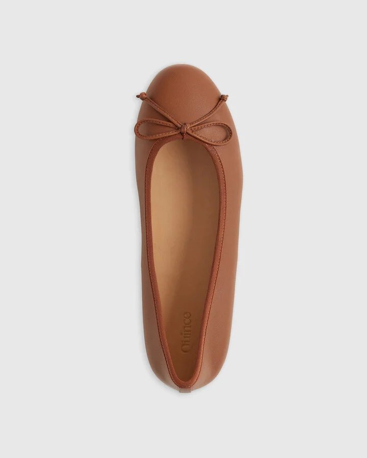 Italian Leather Bow Ballet Flat - Image 4