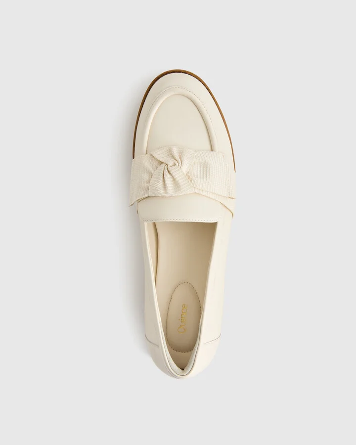 Italian Leather Bow Penny Loafer - Image 4